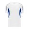 BA1745 One Button Baseball Jersey - White/Royal - Front