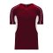 BA1745 One Button Baseball Jersey - Maroon/White - Front