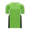 BA1763 One Button Baseball Jersey - Lime Green/Black/White - Front