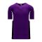 BA1763 One Button Baseball Jersey - Purple/Black/White - Front