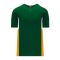 BA1763 One Button Baseball Jersey - Dark Green/Gold/White - Front