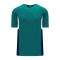 BA1763 One Button Baseball Jersey - Pacific Teal/Navy/White - Front