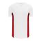 BA1890 Full Button Baseball Jersey - White/Red - Front