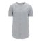 BA5200 Full Button Baseball Jersey - Grey - Front