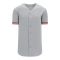 BA5500 Full Button Baseball Jersey - Cincinnati Grey/Red/White - Front