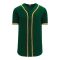 BA5500 Full Button Baseball Jersey - Oakland Dark Green/Gold/White - Front