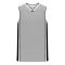 Athletic Knit B1715-973 Pro Basketball Jersey - Grey/Black/White - Primary