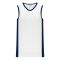 Athletic Knit B2115-217 Pro Basketball Jersey - White/Navy - Primary