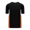 Athletic Knit BA1763-223 One Button Baseball Jersey - Black/White/Orange - Primary