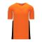 Athletic Knit BA1763-330 One Button Baseball Jersey - Orange/White/Black - Primary