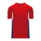 Athletic Knit BA1763-344 One Button Baseball Jersey - Red/White/Royal - Primary