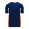 Athletic Knit BA1763-465 One Button Baseball Jersey - Navy/White/Orange - Primary