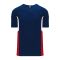 Athletic Knit BA1763-764 One Button Baseball Jersey - Navy/White/Red - Primary