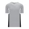 Athletic Knit BA1763-973 One Button Baseball Jersey - Grey/White/Black - Primary
