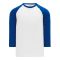 Athletic Knit BA1846-207 Baseball Long Sleeve Shirt - White/Royal - Primary