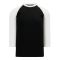 Athletic Knit BA1846-221 Baseball Long Sleeve Shirt - Black/White - Primary