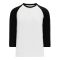Athletic Knit BA1846-222 Baseball Long Sleeve Shirt - White/Black - Primary
