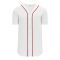 Athletic Knit BA5500-BOS584 Full Button Baseball Jersey - White/Red - Primary