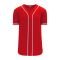 Athletic Knit BA5500-CIN698 Full Button Baseball Jersey - Red/White - Primary