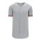 Athletic Knit BA5500-CIN699 Full Button Baseball Jersey - Grey/Red/White - Primary