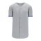 Athletic Knit BA5500-TOR572 Full Button Baseball Jersey - Grey/Royal/White - Primary