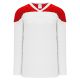 H6100 League Hockey Jersey - White/Red - Front H6100 League Hockey Jersey - White/Red - Front