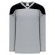 H6100 League Hockey Jersey - Grey/Black - Front H6100 League Hockey Jersey - Grey/Black - Front