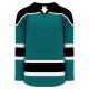 H7500 Select Hockey Jersey - Pacific Teal/Black/White - Front H7500 Select Hockey Jersey - Pacific Teal/Black/White - Front