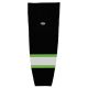 HS2100 Lightweight Pro Hockey Socks - Black/White/Lime Green - Front HS2100 Lightweight Pro Hockey Socks - Black/White/Lime Green - Front