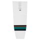 HS2100 Lightweight Pro Hockey Socks - 2013 San Jose White - Front HS2100 Lightweight Pro Hockey Socks - 2013 San Jose White - Front