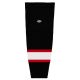 HS2100 Lightweight Pro Hockey Socks - Ottawa Black With White Stripe - Front HS2100 Lightweight Pro Hockey Socks - Ottawa Black With White Stripe - Front