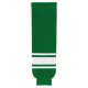 HS630 Knitted Striped Hockey Socks - Kelly/White - Front HS630 Knitted Striped Hockey Socks - Kelly/White - Front