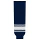 HS630 Knitted Striped Hockey Socks - Navy/White - Front HS630 Knitted Striped Hockey Socks - Navy/White - Front