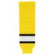 HS630 Knitted Striped Hockey Socks - Maize/Black/White - Front HS630 Knitted Striped Hockey Socks - Maize/Black/White - Front