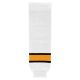 HS630 Knitted Striped Hockey Socks - Boston White - Front HS630 Knitted Striped Hockey Socks - Boston White - Front