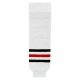 HS630 Knitted Striped Hockey Socks - Chicago White - Front HS630 Knitted Striped Hockey Socks - Chicago White - Front