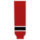 HS630 Knitted Striped Hockey Socks - New Jersey Red - Front HS630 Knitted Striped Hockey Socks - New Jersey Red - Front