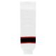 HS630 Knitted Striped Hockey Socks - New Jersey White - Front HS630 Knitted Striped Hockey Socks - New Jersey White - Front