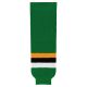 HS630 Knitted Striped Hockey Socks - Minnesota Kelly With Black Stripe - Front HS630 Knitted Striped Hockey Socks - Minnesota Kelly With Black Stripe - Front