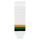 HS630 Knitted Striped Hockey Socks - Minnesota White With Black Stripe - Front HS630 Knitted Striped Hockey Socks - Minnesota White With Black Stripe - Front