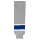 HS630 Knitted Striped Hockey Socks - Grey/Royal/White - Front HS630 Knitted Striped Hockey Socks - Grey/Royal/White - Front