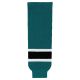 HS630 Knitted Striped Hockey Socks - Pacific Teal/Black/White - Front HS630 Knitted Striped Hockey Socks - Pacific Teal/Black/White - Front