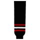 HS630 Knitted Striped Hockey Socks - New Chicago 3rd Black - Front HS630 Knitted Striped Hockey Socks - New Chicago 3rd Black - Front