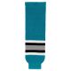 HS630 Knitted Striped Hockey Socks - San Jose Teal - Front HS630 Knitted Striped Hockey Socks - San Jose Teal - Front