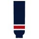 HS630 Knitted Striped Hockey Socks - Columbus Navy - Front HS630 Knitted Striped Hockey Socks - Columbus Navy - Front
