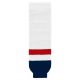 HS630 Knitted Striped Hockey Socks - 2013 Washington White - Front HS630 Knitted Striped Hockey Socks - 2013 Washington White - Front