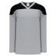 Athletic Knit H6100-822 League Hockey Jersey - Grey/Black - Primary