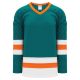 Athletic Knit H6500-458 League Hockey Jersey - Pacific Teal/White/Orange - Primary