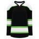 Athletic Knit H7500-247 Select Hockey Jersey - Black/White/Lime Green - Primary