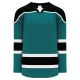 Athletic Knit H7500-457 Select Hockey Jersey - Pacific Teal/Black/White - Primary
